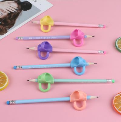 China Silicone Writing Aid Grip For Kids Pencil Makers Writing Aid Grip Kids Pen Grips Three Fingers Fixed Pencil Correction Grips For Kids Writing for sale