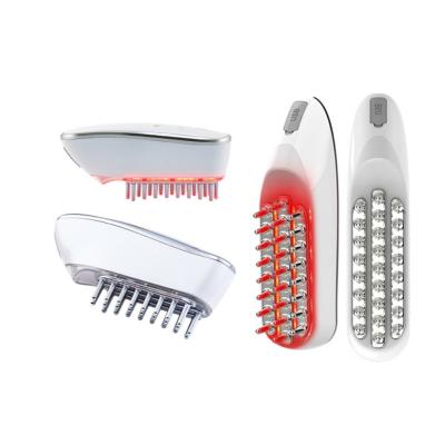 China EMS&RF; LED red light; vibration Electric RF Nano Red Led Light Anti Hair Loss Treatment Hair Growth Comb for sale