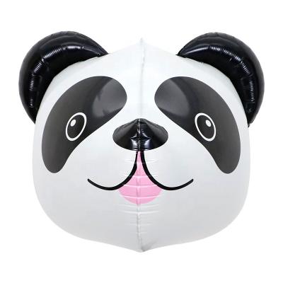 China Panda Head Foil Balloons 22in Cartoon Animal Toy Eanjia 3D Animal Float Birthday Party Decoration Aluminum Float By Helium for sale