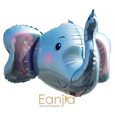 China Gift Toy 22in Balloons 22in Pink Animal Cartoon Toy 3D Elephant Foil Balloon Blue Animal Birthday Party Decoration Helium Float for sale