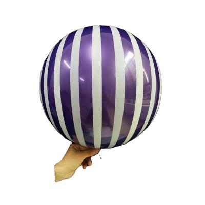 China Toy Gift Toy Eanjia 18inch Printed Stripe Metallic Purple White Bubble Balloons Baloes Birthday Party Balloon Decorations for sale