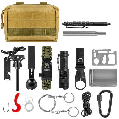 China Treeking Outdoor Sprot 17 Displacement Rise in 1 Kit Professional Emergency Camping Gear Survival Kit Tactical Survival Kit for Camping for sale