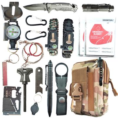 China Treeking Sprot Multifunctional Outdoor Traveling Adventure 17 Rise in 1 Survival Kit for Emergency Camping Traveling Survival Kit for sale