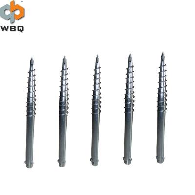 China Corrosion resistant and easy install square shaft helical piles have adjustable helices thickness screw piles base screw orange anchor bolts for sale