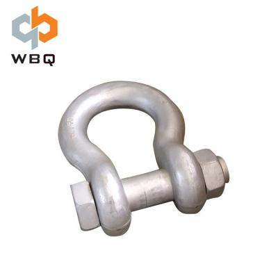 China Lifting Pads Us Lashing Bolt Nut Pin Bow Shape Shackles With Steel Safety Pin for sale