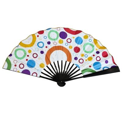 China Natural Handmade Wholesale Customized Good Quality Foldable Bamboo Hand Large Fan for sale