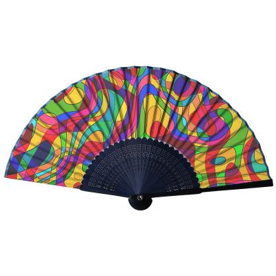 China Wholesale Natural Handmade Customized Good Quality Gift Opens Portable Hand Held Hand Fan for sale