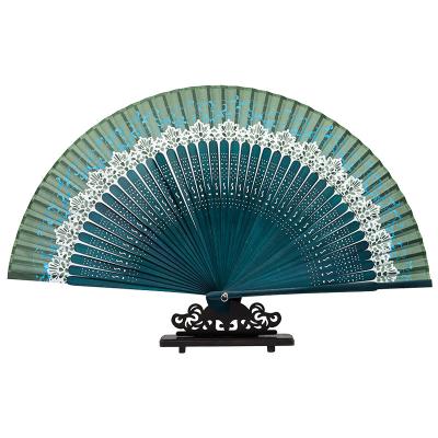 China Wholesale Natural Handmade High Quality Handwork Gifts and Crafts Customized Bamboo Japanese Silk Fan for sale