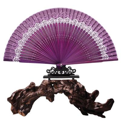 China Good Quality Gifts Handicraft Custom Bamboo Hand Natural Handmade Hot Selling Japanese Silk Fan for sale