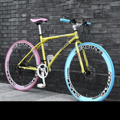 China Fixed Bike 24 Speed ​​26 Inch 60 Mm Steel Dual Speed ​​40 Disc Brake Adult Women Men Road Racing Aluminum Alloy Wheel Bicycle Amazon for sale