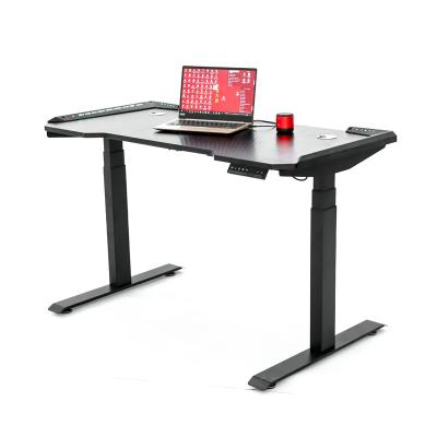 China (Height) 2021 Hot Selling High Quality Fashionable Motorized Electric Adjustable Height Computer Gaming Desk for sale