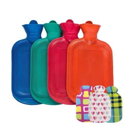 China Now Selling Hot Hot 500ml 1000ml 2000ml Water Bottle Hot And Cold Water Bag With Cover Reusable Rubber Hot Water Bag for sale