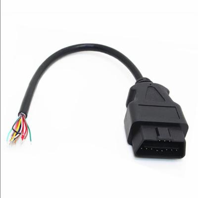 China Universal OBD2 Extension Adapter OBD2 Cable OBDII EOBD ODB2 16 Pin OBD 2 Adapter 16 Pin Male Plug Connector For ELM327 Unlocking Female Cable for sale