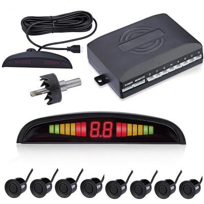 China Auto Parking Kit LED Display Auto Parking Radar With 8 Sensors Monitor Detector Reverse Backup System for sale