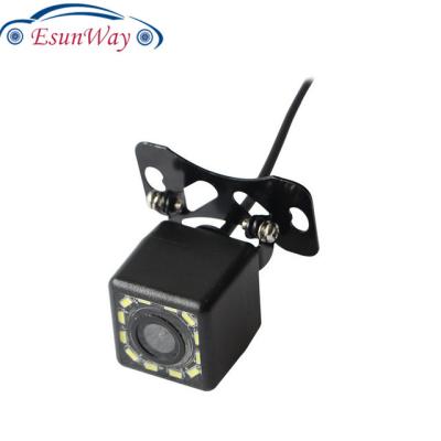 China Car Rear View Camera Universal Waterproof Auto Backup Parking Camera 12 LED Night Vision HD Color Wide Angle Image for sale