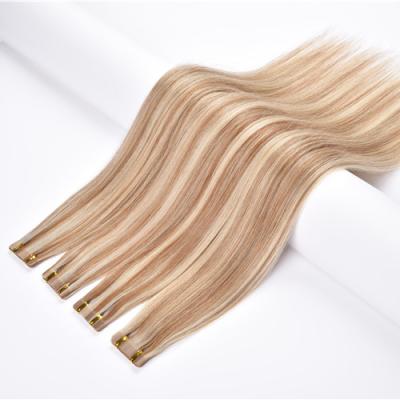 China 100% Russian Ombre Tape Hair Piano Balayage Wave Hair Band Ponytail Hair Extension Wholesale Silky Straight for sale