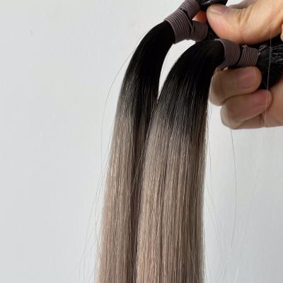 China Silky Straight Wave Tilted Hair Extension Cuticle Aligned Hair Double Cuticle Blonde Pulled Hair Full Keratin for sale