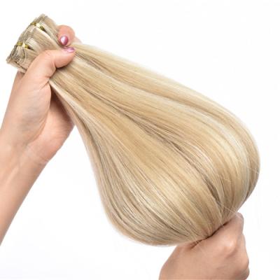 China Popular Silky Straight Wave Super Light In USA European Hair 100 Handtied Hand Made Hair Weft Extensions for sale