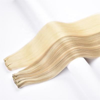 China Silky Straight Wave Handtied Extensions European Remy Virgin Human Direct Factory Supplier Bundle Hair Weft Vendors for sale