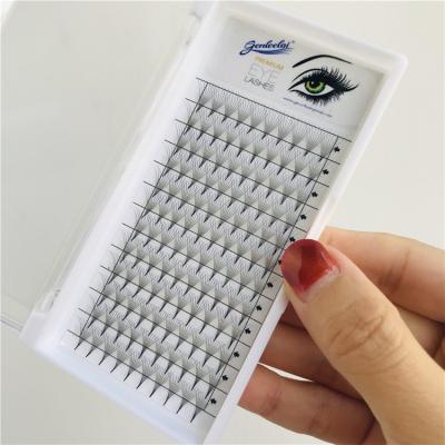 China Full Volume Pre Made Eyelash Extensions PBT Korean Fanned Eyelashes Long Puffs Soft Fan Eyelash Factory Supply Samples Customizing Box for sale