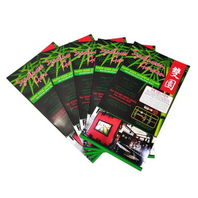 China Advertising Custom Full Color Saddle Stitch Display Menu Flyer Cheap Brochure Printing Flyer for sale