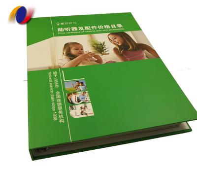 China Custom Promotion Paper 3 Ring Binder Book Full Color Printing for sale