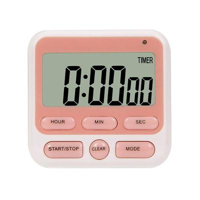 China Class Square Digital Large Screen Kitchen Timer Display Digital Timer Cooking Count Up Countdown Alarm Clock Sleep Stopwatch Clock for sale