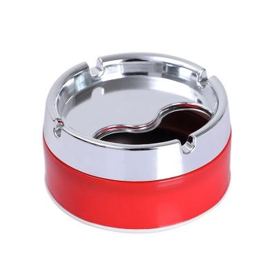 China Stainless steel stainless steel ashtray sealed simple and elegant living room windproof household ashtray rotary thickened ashtray for sale