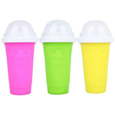 China Viable Homemade Squeeze Milkshake Bottle Summer Smoothie Sand Frozen Cup Squeeze Cup Ice Cream Quick Cooling Soggy Magic Maker for sale