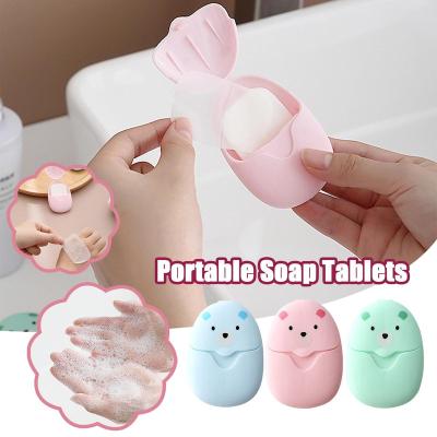 China Mini Travel Soap Paper Multifunctional Disposable Soap Base Cleaning Hand-wash Bathroom Cleaning Portable Boxed Foaming Scented Sheet for sale