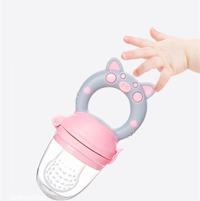 China PP baby fruit and vegetable supplement teether baby fruit teether teether bite music silicone pacifier pacifier fruit driver for sale