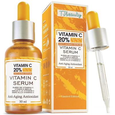 China Anti-wrinkle Vitamin C Serum Skin Care Whitening Facial Anti Aging Freckle Face Serum for sale