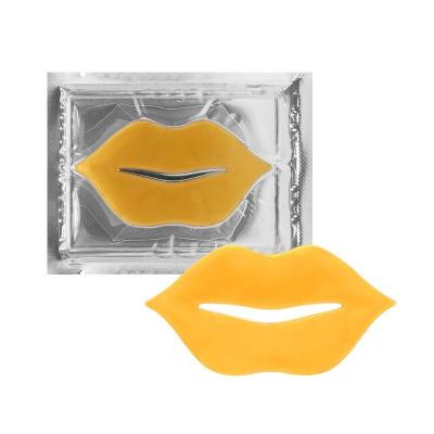 China Nourishing 24K Golden Crystal Lip Masks 30 Pieces Hydrating Lip Plumper Mask Collagen Nourishing Lip Care Gel Pads for sale