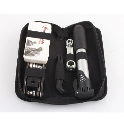 China Mini Bicycle Repair Kit Bike Pump Bicycle Parts And Tool Bag HL-38814 for sale