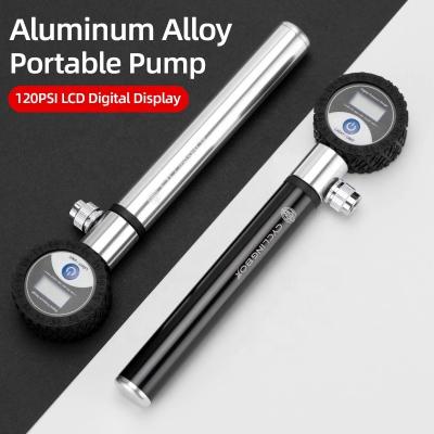 China Aluminum Alloy Bicycle Hand Pump With Pressure Gauge Compressor Bicycle for sale