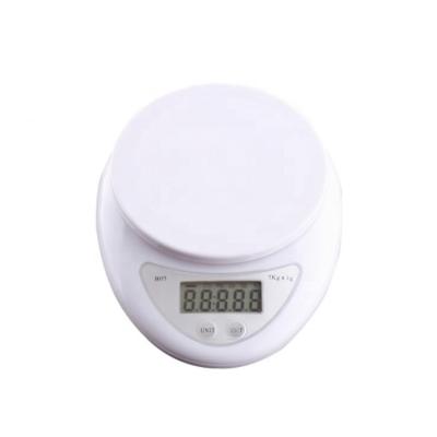 China With Scale Tray Portable Smart ABS Electronic Food Weighing LCD Display Kitchen Digital Balance Scales for sale