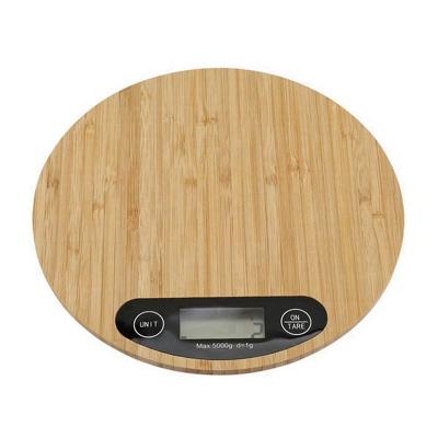 China Multifunctional Modern Household 5kg Function Weight Food Cafe Bamboo Wooden USB Scale Weighing for sale