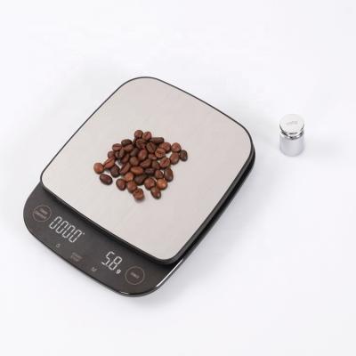 China WITH LID Digital LCD Display Kitchen Stainless Steel Tool Household Timer Coffee Scale for sale