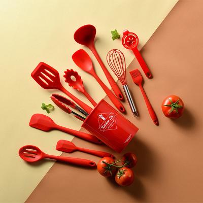 China Stocked Hot-selling Silicone Utensils Cooking Sets 10 Pcs In Set Utensils Kitchen Set for sale