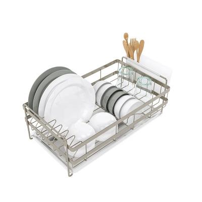 China Hot Sale Metal Dish Dish Drying Storage Rack Dish Drainer Rack Kitchen Drying Rack Single Layer Viable for sale