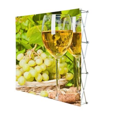 China Convenient To Carry Floor Standing Pop Up Wall Displays Trade Show Banner Stand Aluminum Pop Up Tension Fabric Display for sale