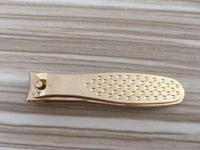 China Brushed Stainless Steel Gold Plated Nail Clipper for sale