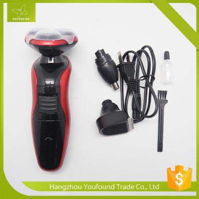 China KW-611-3 NEW 3 in 1 Exchangeable Shaver with Nose Hair Trimmer Kit for sale