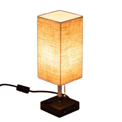 China Factory Direct Modern For Bedroom Built In 2 USB Ports AC Outlet Table Filler Lamp for sale