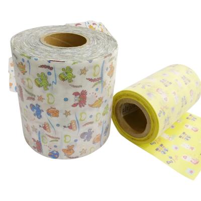 China Chinese factory export diaper raw material printed front tape for baby diaper for sale