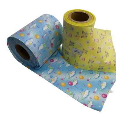 China Raw Material Magic Frontal Product Tape Printed Diape Frontal Tape For Diaper Adhesive Frontal Tape For Baby Diape for sale