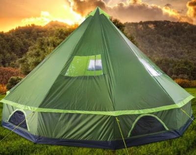 China Outdoor Camping Tent POLYESTER Canvas 3m 4m 5m Bell Tent Waterproof 6m Glamping Tent for sale