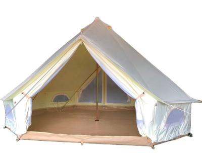 China Diagonal tie type outdoor waterproof camping oxford canvas and prof bell tent. fire for sale