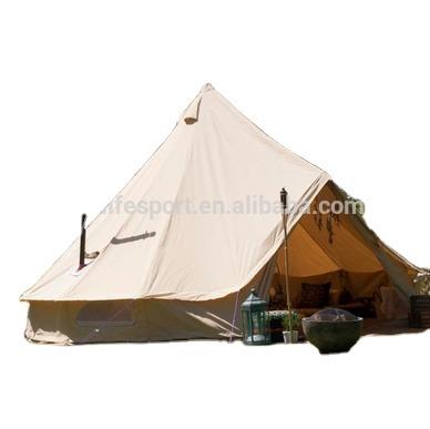 China 5000mm Waterproof 4 Person Large Family Waterproof Camping Glamping Bell Luxury Tent for sale