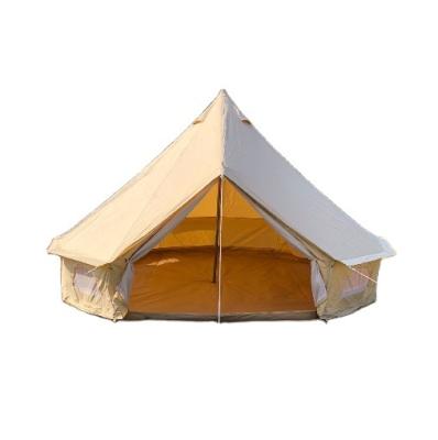 China Waterproof And Rust Resistant 5M Cotton Canvas Glamping Bell Tent for sale